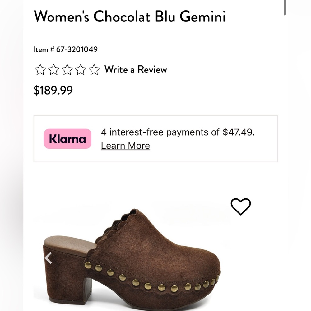Chocolat Blu Brown Suede Platform Clogs